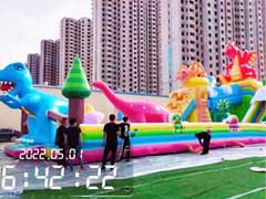 恐龍戰隊充氣滑梯城堡